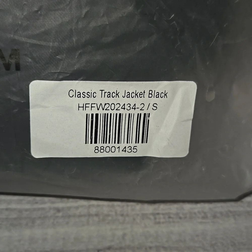 Homme + Femme Classic Track Jacket Black Size S NWT